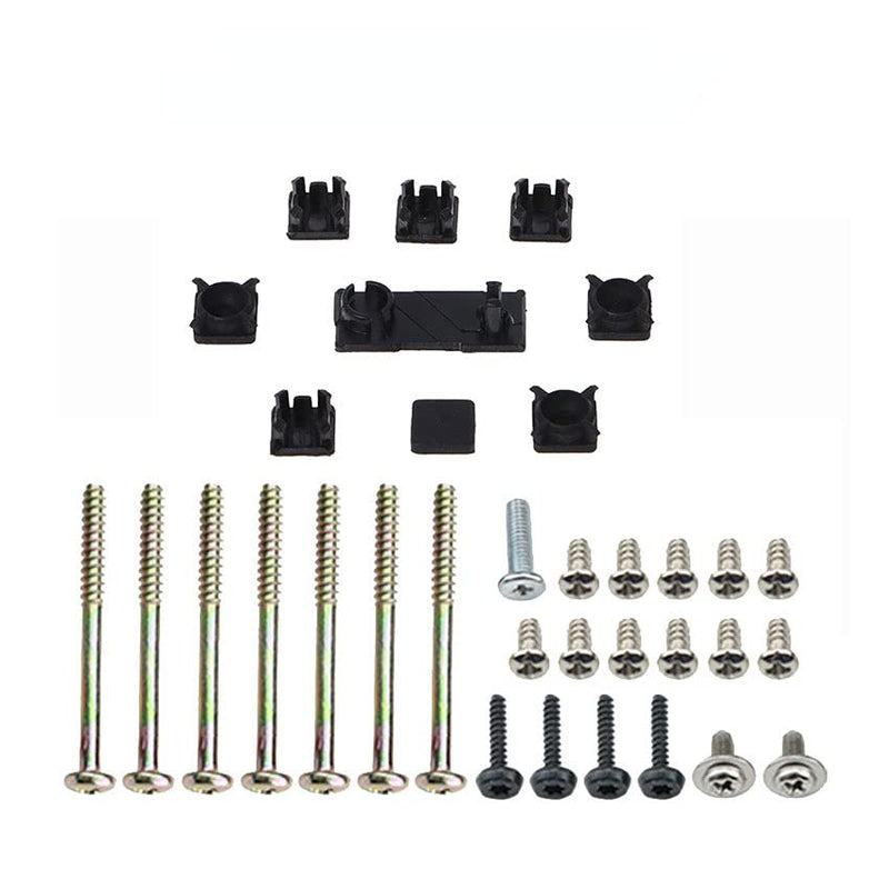 Replacement Console Screws with Rubber Foot Cover Set for PS2 PS3 Slim 2000 3000 4000 70000 Console Screw Kit Repair Parts (AB) AB