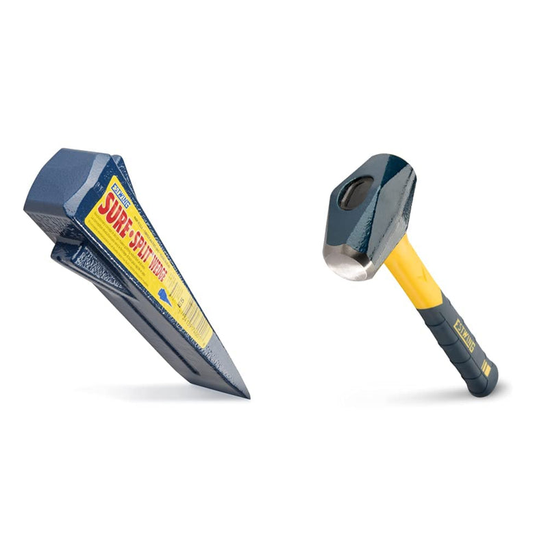 Estwing E-5 5 Lb Sure Split Wedge and ESTWING Sure Strike Drilling/Crack Hammer - Splitting and Striking Tools
