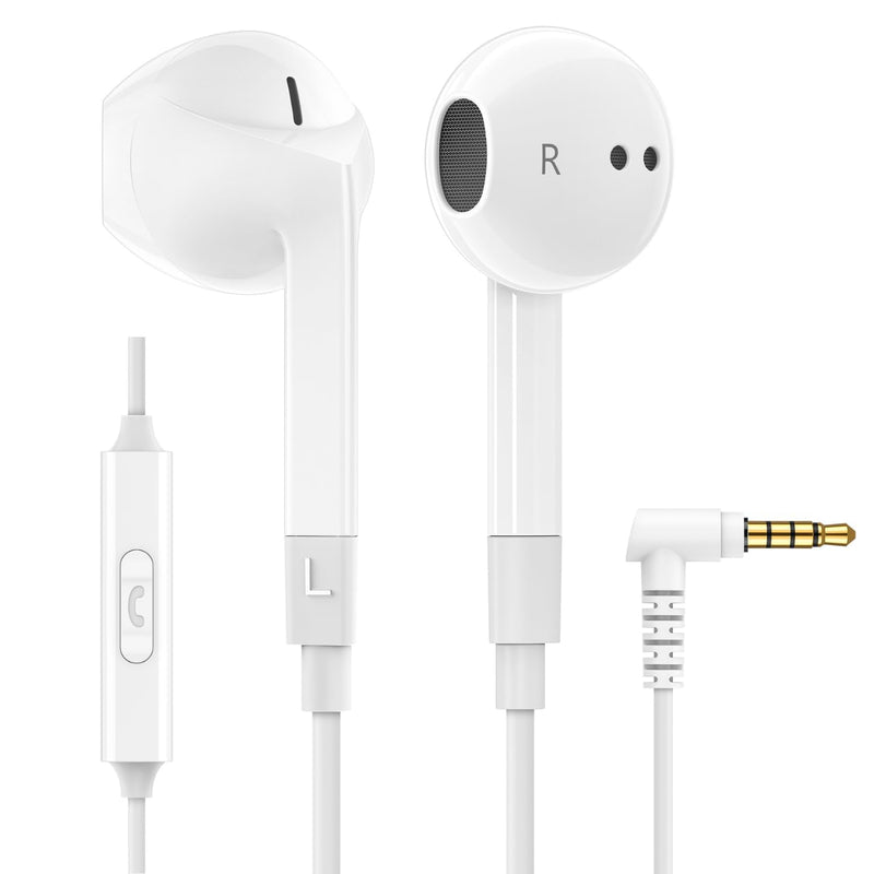 LUDOS FEROX Wired Earbuds in-Ear Headphones, 5 Year Warranty, Earphones with Microphone, Noise Isolation Corded for 3.5mm Jack Ear Buds for iPhone, Samsung, Computer, Laptop, Kids, School Students 1 Pack