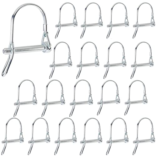AuInn Trailer Coupler Pin, Wire Lock Pins, Shaft Locking Pin, Wire Locking Pin, Arch Shape Safety Coupler Pin with Long Ear for Trailer Farm (20 Pieces, 6mm x 50mm) 20 Pieces, 6mm x 50mm