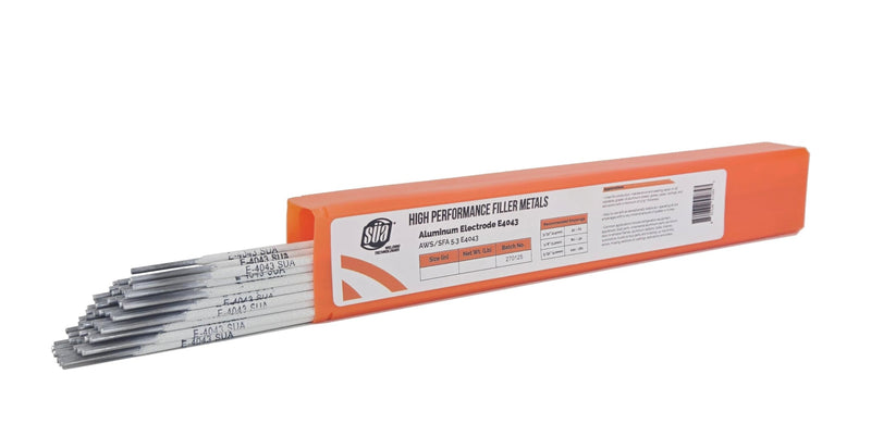SÜA - Aluminum E4043 Stick Electrode Rod 1/8" x 14" - (0.5 Lb = 16 Rods) 1/8" - 0.5 Lb