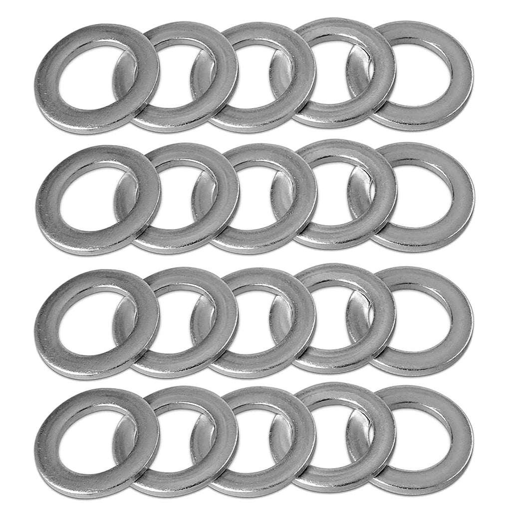 M14 Aluminum Oil Drain Plug Seal Ring Gasket Washers Replacement for Civic, Accord, CR-V/CRV, and More 20-Pack CQSPMOTO