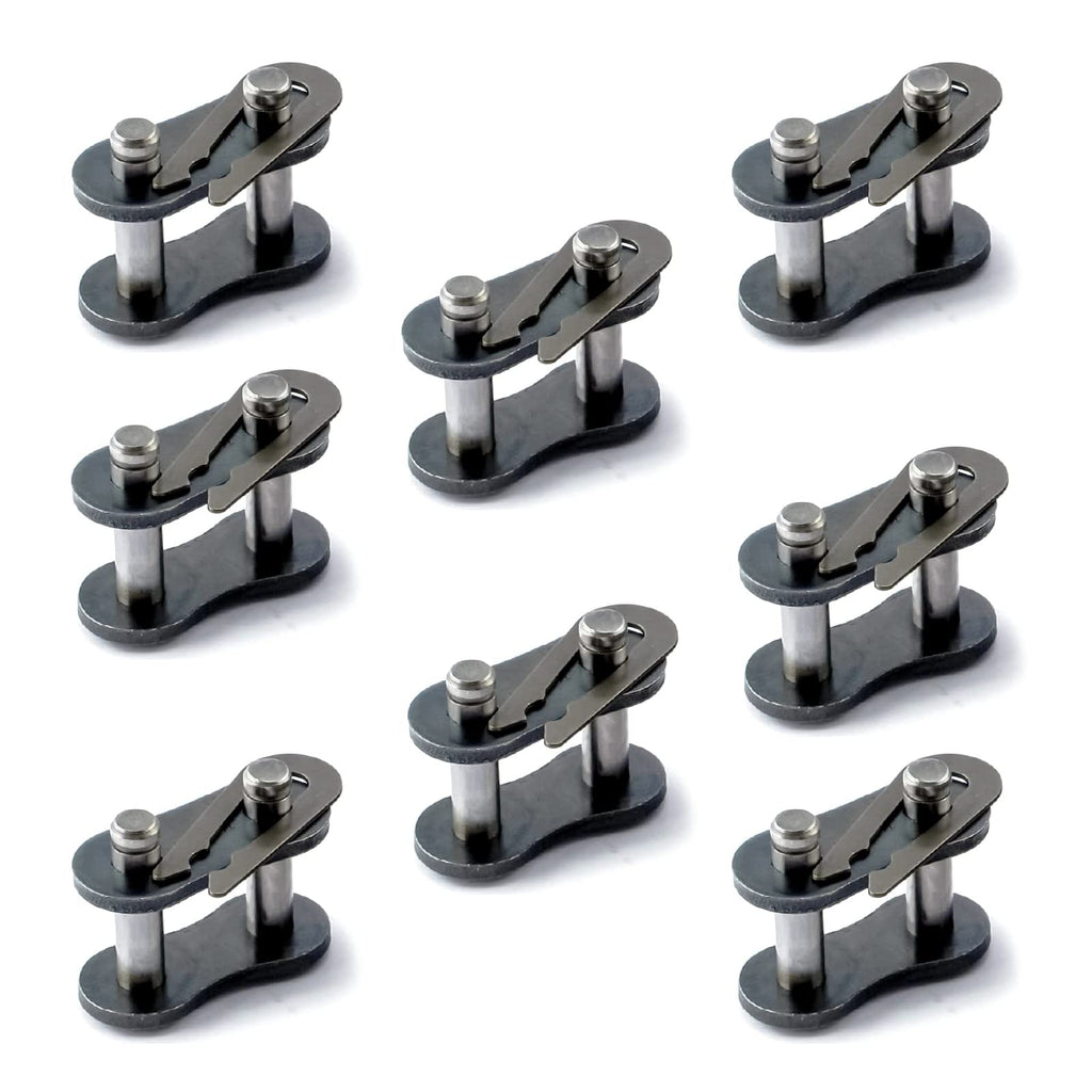 #40 Chain Master Links, Carbon Steel Heavy Duty Roller Chain Connector Links for Bike Bicycle Mini Bike Karting Pit ATV Scooter 8pcs CQSPMOTO #40