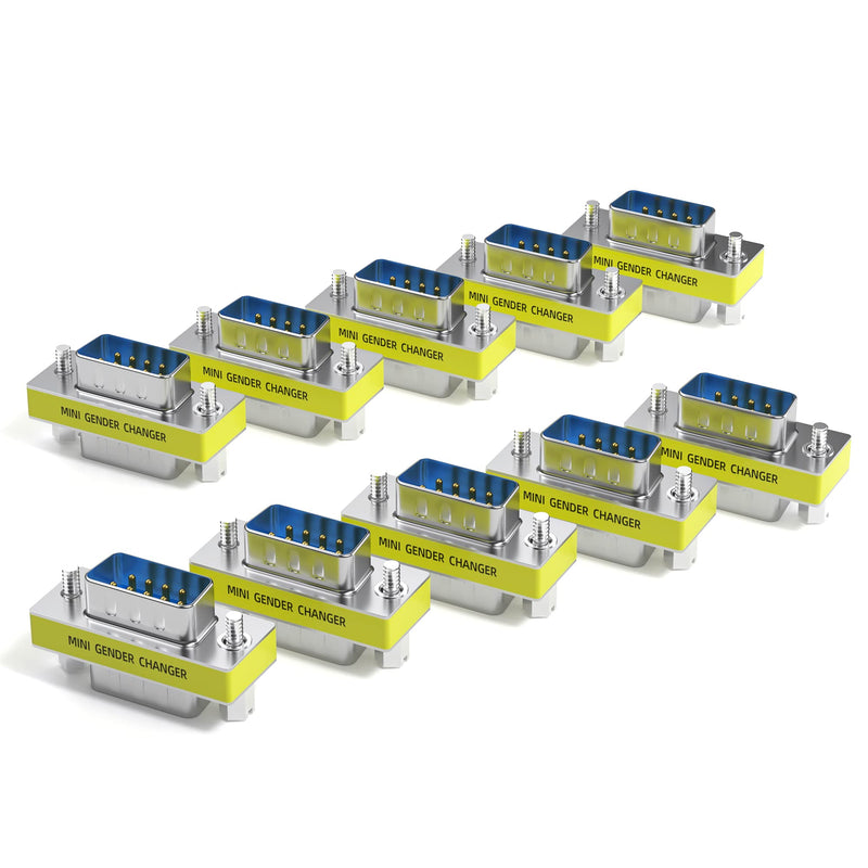 DriverGenius RD232M2M-10A DB9 Serial RS232 COM Gender Changer for USB to RS232 Serial Cable Adapter (Male/Male) 10 M/M