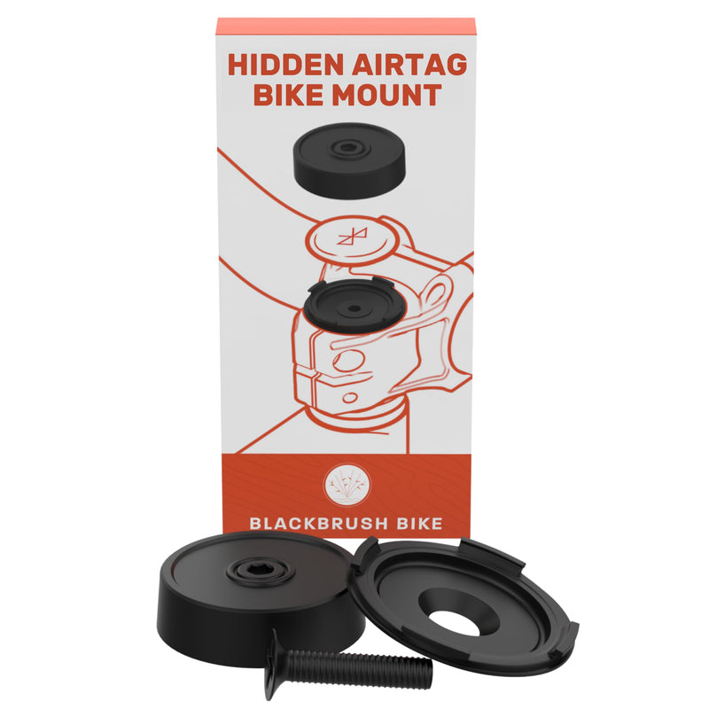 Blackbrush Airtag Bike Mount Hidden, Airtag Holder for Bike, Anti-Theft Bicycle Tracker Cap Compatible with Airtag & Tile Sticker, Hidden Mount for AirTag & Tile Sticker (AirTag Not Included)
