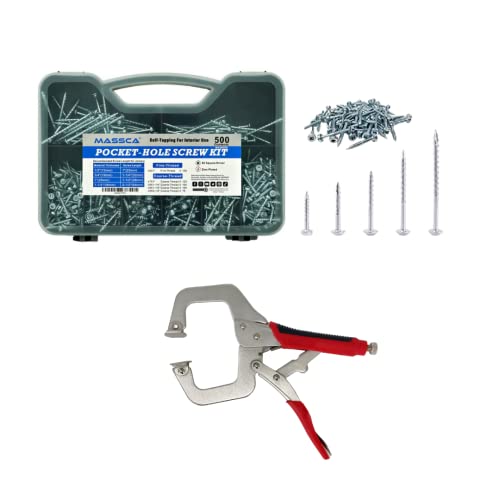 500 Pocket-Hole Screws + 11'' Face Clamp