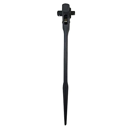 MacWork 1/2in.& 3/8in Dual Head Ratchet Handle, Spud End Ratchet Spanner with Hammer Function, 12in. 12inch