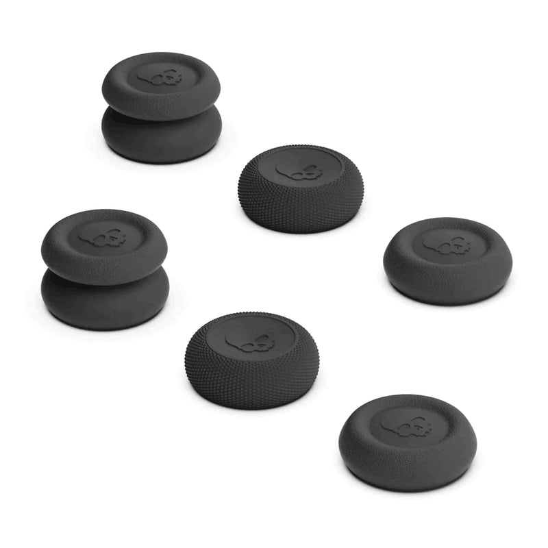 Skull & Co. Skin, CQC and FPS Thumb Grips Joystick Cap Analog Stick Cover for Steam Deck/OLED and ROG Ally- Black, Set of 6 Concave-6pcs