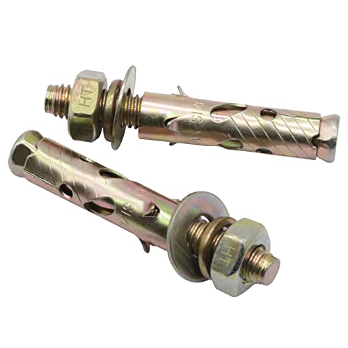 5/8x3-3/4 in Zinc-Plated Steel Sleeve Anchors for Concrete,30 Pcs 5/8x3-3/4 inch 30