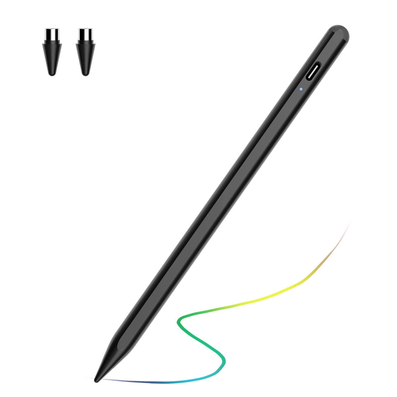 Stylus Pen for iOS&Android Touch Screens, Active Pencil for Samsung, Smart Digital Stylus Pens for Lenovo/Huawei/Vivo/Mi and Other Tablets, iPhone/Samsung/Google Pixel Smart Phones Drawing&Writing Black