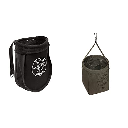 Klein Tools 51A Tool Pouch, Utility Pouch for Carrying Nuts and Bolts, with Interior Pocket, No. 10 Canvas, 9 x 3.5 x 10-Inch Pouch + Bag