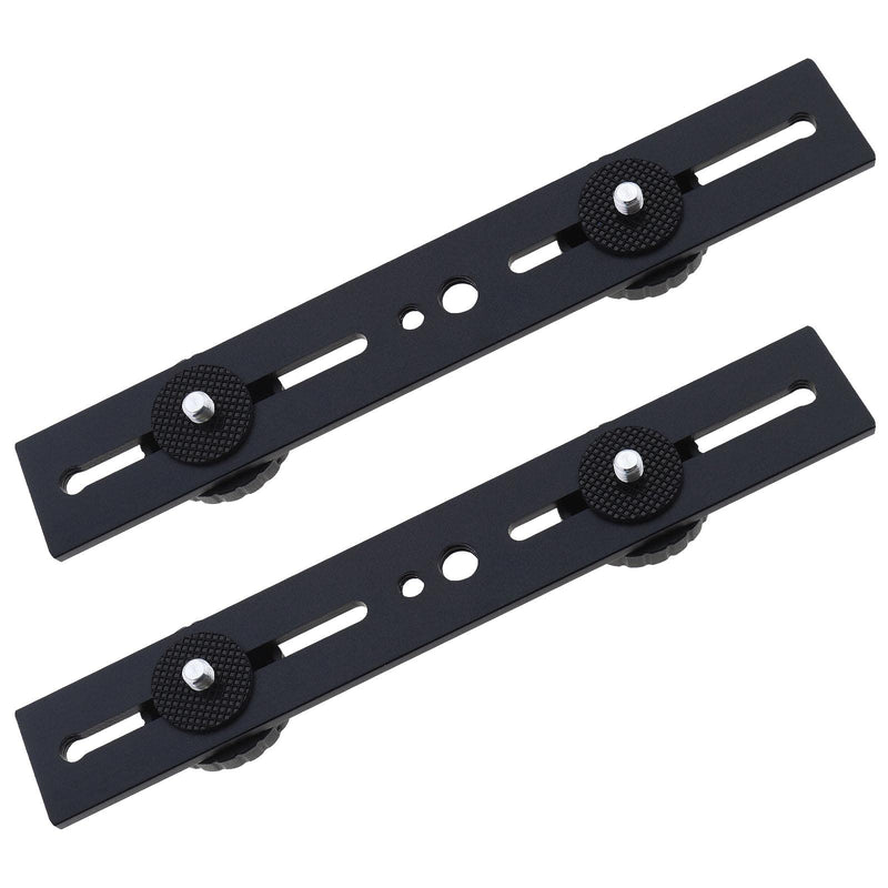 2Pcs Dual Flash Camera Bracket Replacement 2 Flash Holder Bracket Camera Light Bracket with 1/4 Screw Accessories for DSLR Camera LED Light