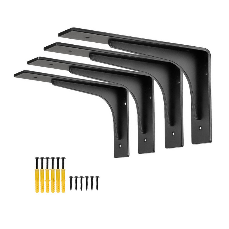 8" x 4.7 "Shelf Bracket ,L Shelf Brackets,max Load 300lbs, Premium Alloy Metal Heavy Duty Shelf Bracket, high Strength Mounting Hardware Included, countertop Support, Pack of 4. (8 INCH x 4.7INCH) 8 INCH x 4.7 INCH (L Beam)