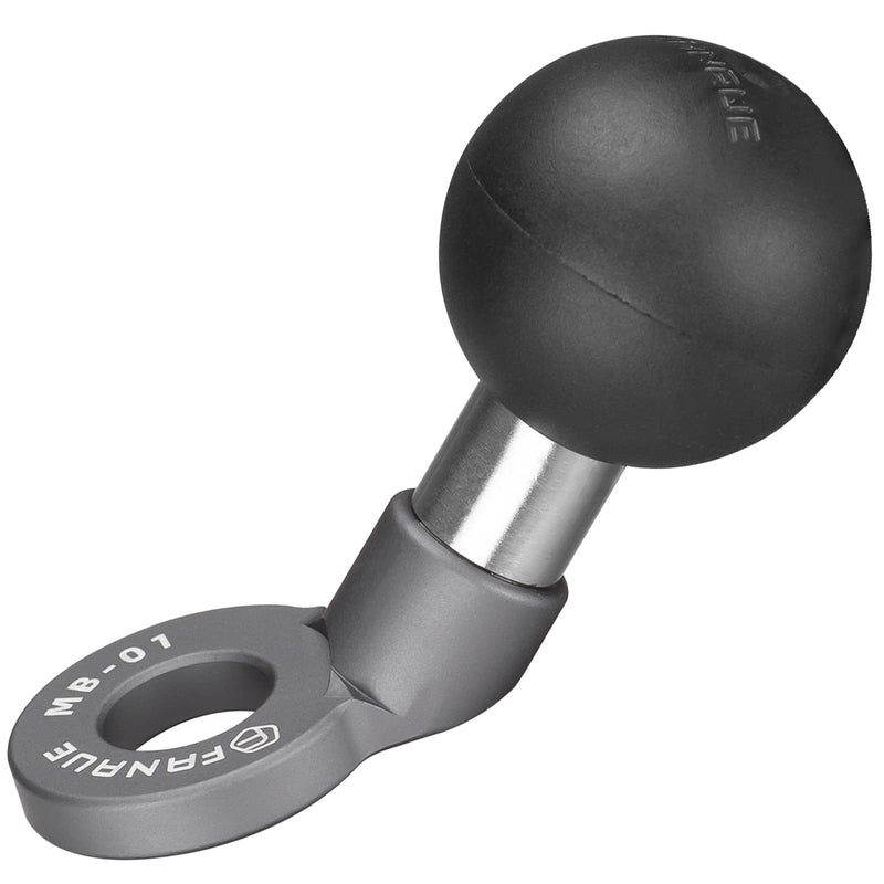 FANAUE Angled Bolt Head Adapter Ball Base with 10mm Mounting Hole,MB-01 Aluminum Alloy Mount Base for RAM Mounts B Size 1 Inch Ball Double Socket Arm MB-01