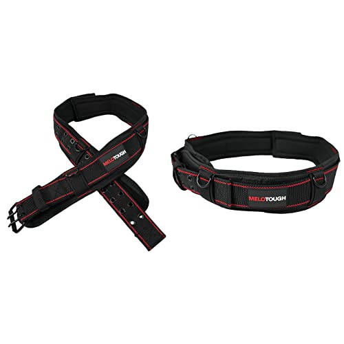 MELOTOUGH Padded Tool Belt with D ring for men construction Strong Durable Double Metal Roller Buckle