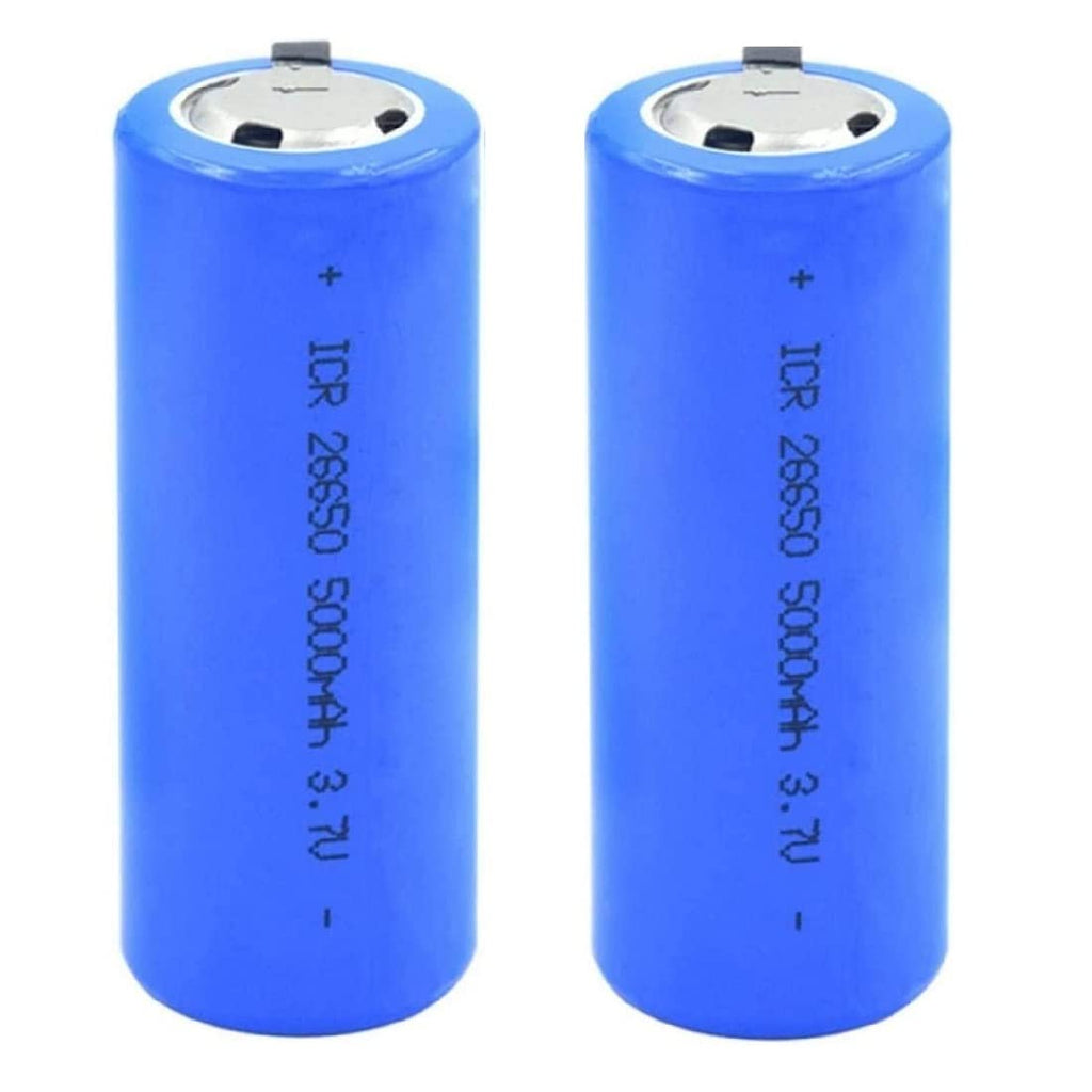 Svenirven 3.7V 5000mAh 2-6-6-5-O Rechargeable Battery for for flashlights, Power Tools and Other Equipment 2 Packs