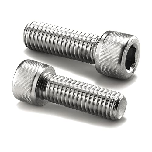 1/2-13 x 1-1/2" Socket Head Cap Screws Bolts, 20Pcs 304 Stainless Steel 18-8, Allen Socket Hex Drive, Full Thread, Bright Finish by SG TZH(with Hex Spanner) 1/2-13 x 1-1/2"