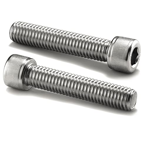 1/2-13 x 2-1/2" Socket Head Cap Screws Bolts, 10Pcs 304 Stainless Steel 18-8, Allen Socket Hex Drive, Full Thread, Bright Finish by SG TZH(with Hex Spanner)