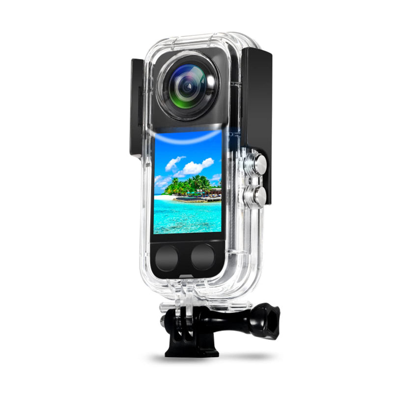 Waterproof Case for Insta 360 one X3 Action Camera, Underwater Diving Protective Housing 40M with Bracket Accessories CNMY-X3FSK-0001