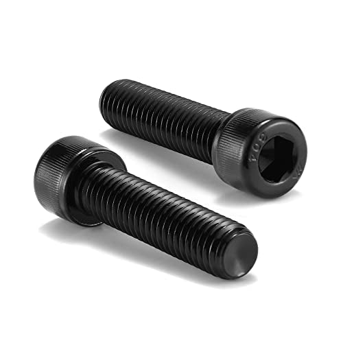 1/2-13 x 2 Socket Head Cap Screws Bolts, 20Pcs 304 Stainless Steel 18-8, Allen Socket Hex Drive, Full Thread, Black Oxide by SG TZH(with Hex Spanner) 1 1/2-13 x 2"