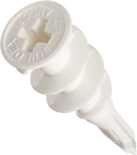 Qty 100 EZ Anchor LITE Hollow Drywall Anchors - Nylon - Plastic - Buildex