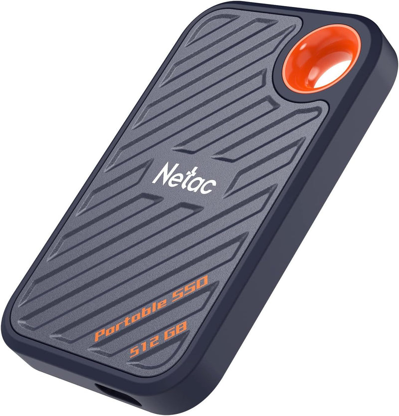 Netac 512GB Extreme Portable SSD External Solid State Drives Up to 2000MB/s Read 1700MB/s Write Speed, USB 3.2 Gen.2 Business Travel Essential Supports Win to Go Dust-Resistant ZX20