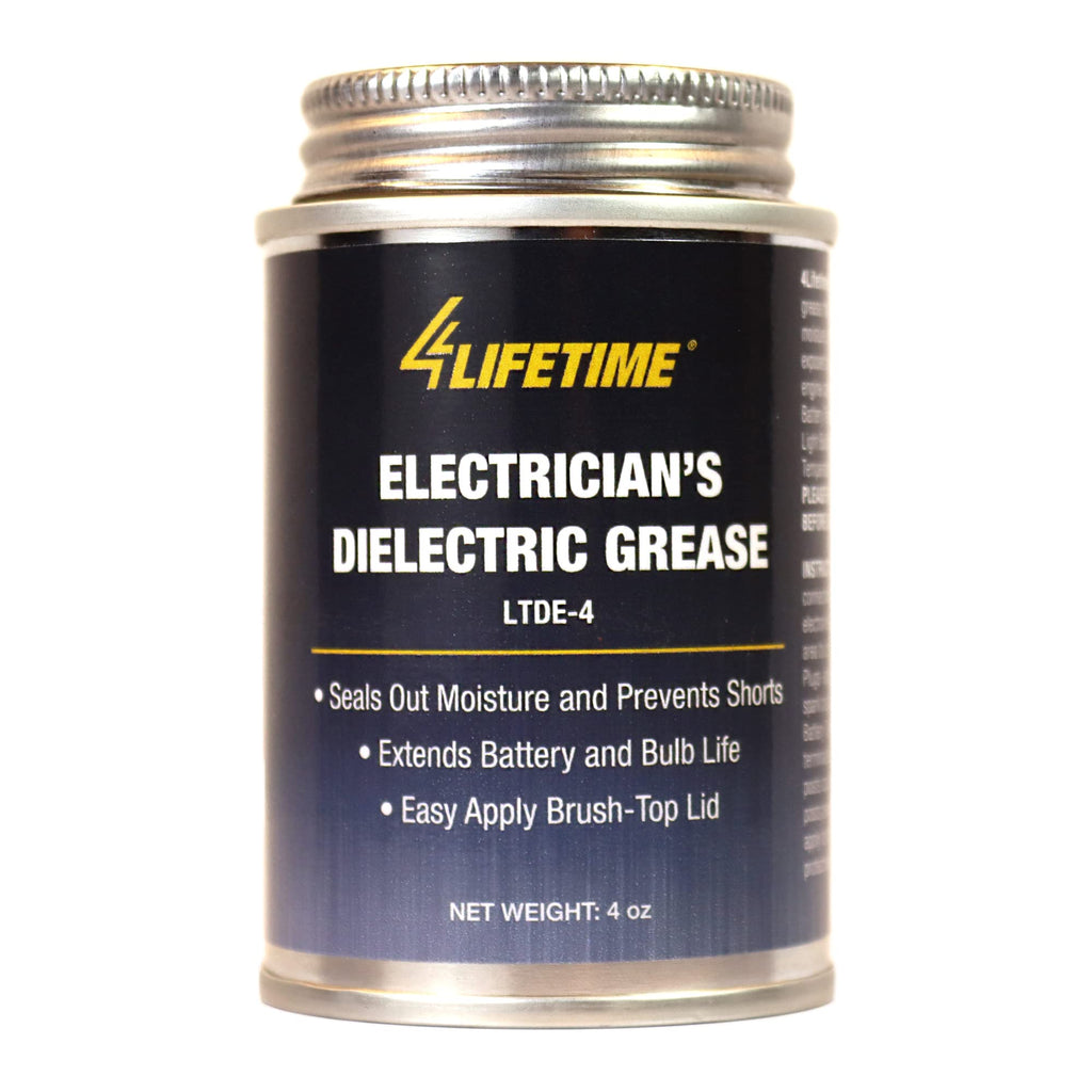 Dielectric Silicone Grease - Waterproof and Non-Conductive Lubricant for Electrical and Automotive Applications - 4oz Brush Top Can, Versitle Silicone Lubricant, Protection for Electrical Components