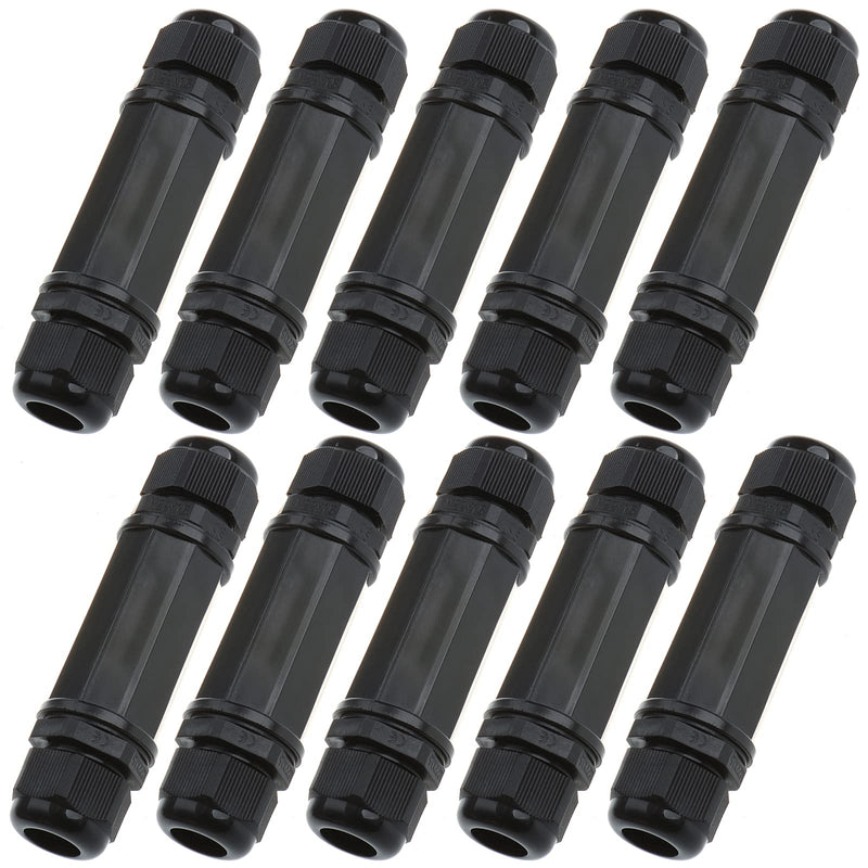 10PCS M22Z Shielded RJ45 Waterproof Cat5/5e/6 8P8C Connector IP67 Ethernet LAN Cable Connector Double Head Outdoor LAN Coupler Adapter Female to Female 10PCS