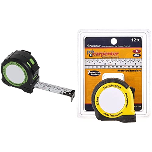 Fastcap PMS-12 12-Foot Metric/Standard Measuring Tape & PSSR16 16 FastPad Standard Reverse Measuring Tape
