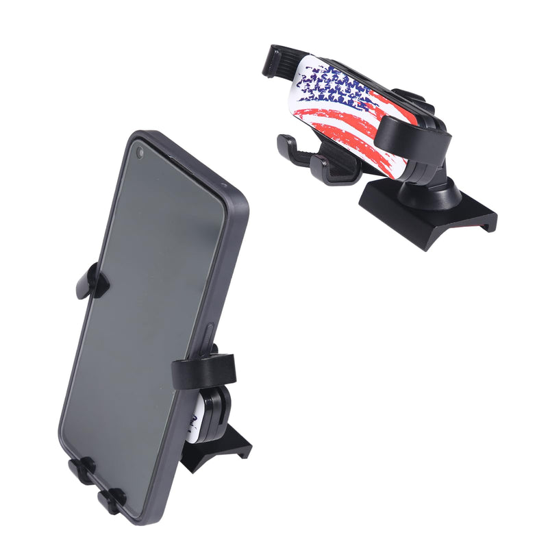 Car Phone Mount Fit for Tacoma 2016-2022,Phone Mount for Car Vent,Dashboard Hands Free Car Phone Holder Mount,Retractable Straight Phone Stand,Black (US Flage Style) US Flage Style