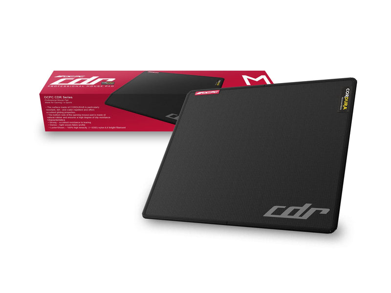 OCPC Mouse Pad, Anti - Slip Natural Rubber, Water-Repellent, Cordura Fabric, Black Medium Mouse Pad for Pc Gaming Desk, Office Desk Mat, Laptop Desk Pad, Office, and Home (360X300X3MM)… (Medium)