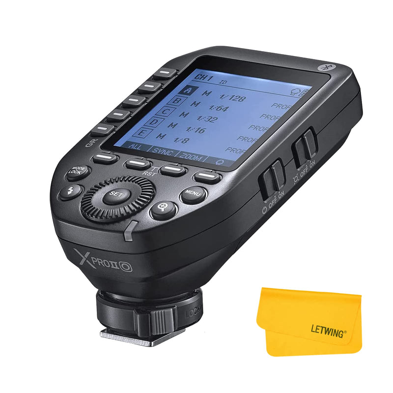 Godox XProII-O XProIIO TTL Wireless Flash Trigger Transmitter, 2.4G Wireless HSS 1/8000S, Bluetooth Connection, Smart and Portable Large Screen Flash Trigger Compatible for Olympus Panasonic Cameras