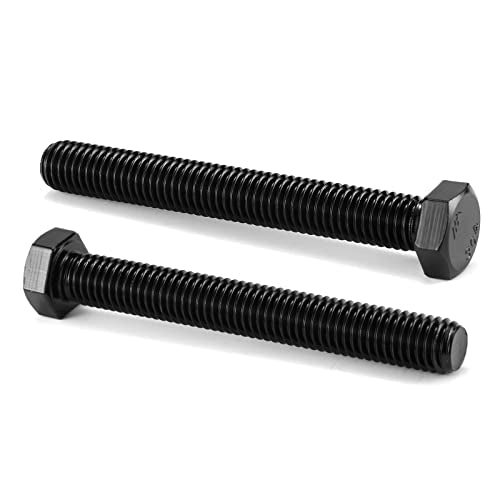 3/8-16 x 4 Inch Hex Head Screw Bolt, 20Pcs 18-8 (304) Stainless Steel, Fully Threaded,Black Oxide by SG TZH 1 3/8-16 x 4"
