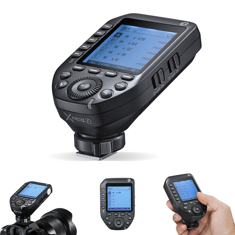 Godox XProII Fuji XProII-F XProIIF TTL 2.4G Wireless Flash Trigger for Fujifilm Cameras, HSS 1/8000s, Godox APP Control, New Hotshoe Locking, Modeling Light, Zoom Setting Control (Xpro-F Version 2)