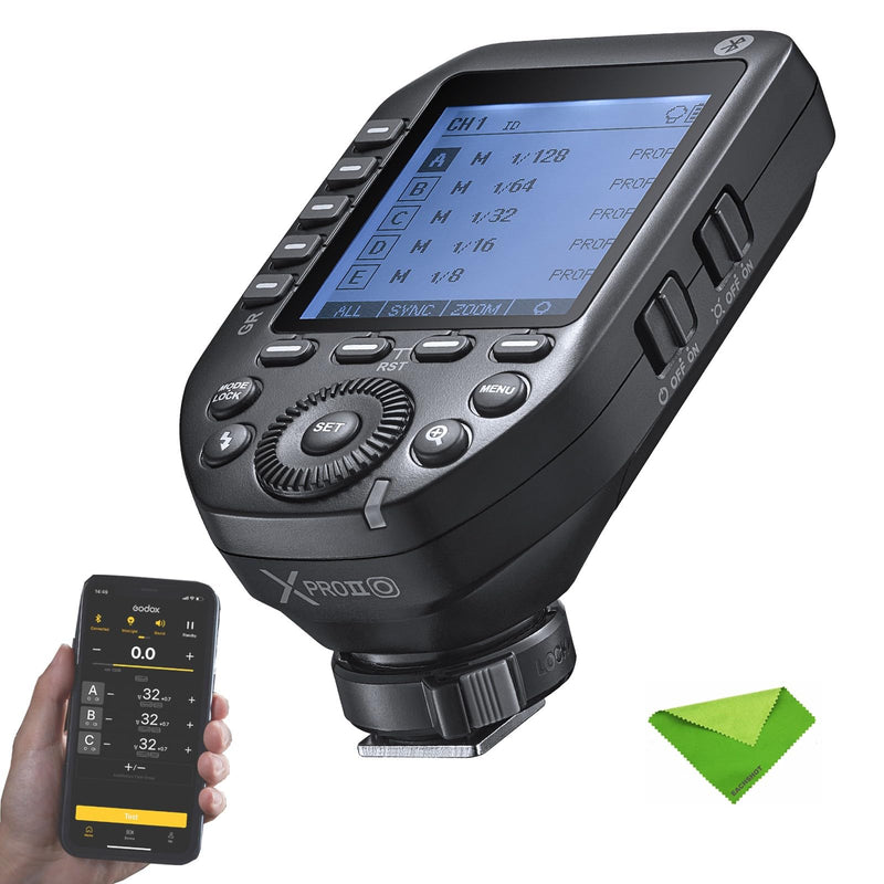 Godox XProII XProII-O XProIIO Flash Trigger for Olympus Panasonic, TTL Wireless Transmitter 2.4G HSS 1/8000S Bluetooth Connection, Large Screen Trigger for Olympus, Panasonic Cameras (Xpro-O Upgraded)