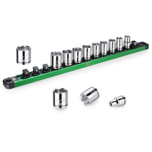 SK 3/8" Drive Socket Set, SAE Sockets, 13-Piece, 1/4" to 1" Shalllow