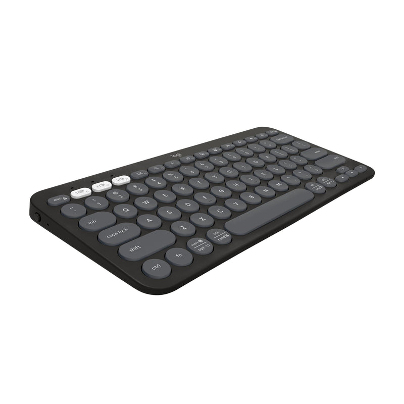 Logitech Pebble Keys 2 K380s, Multi-Device Bluetooth Wireless Keyboard with Customizable Shortcuts, Slim and Portable, Easy-Switch for Windows, macOS, iPadOS, Android, Chrome OS - Tonal Graphite