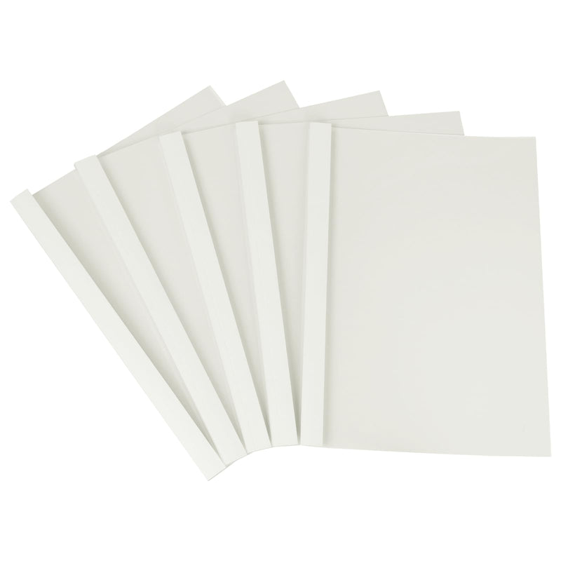 RAYSON TBC4-25-W Thermal Binding Covers, 3/16", PVC Transparent Front Cover and Glossy White Back Cover, Holds 38 Sheets, 25 Pack 3/16"