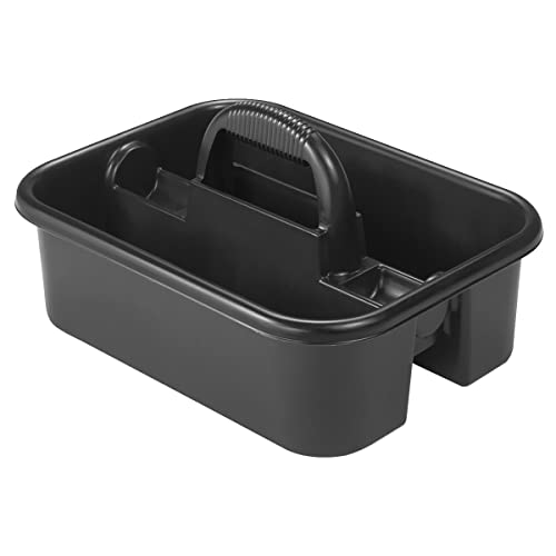 Akro-Mils 09185 Plastic Tote Tool & Supply Cleaning Caddy with Handle, 18-3/8-Inch x 13-7/8-Inch x 9-Inch, Black 1