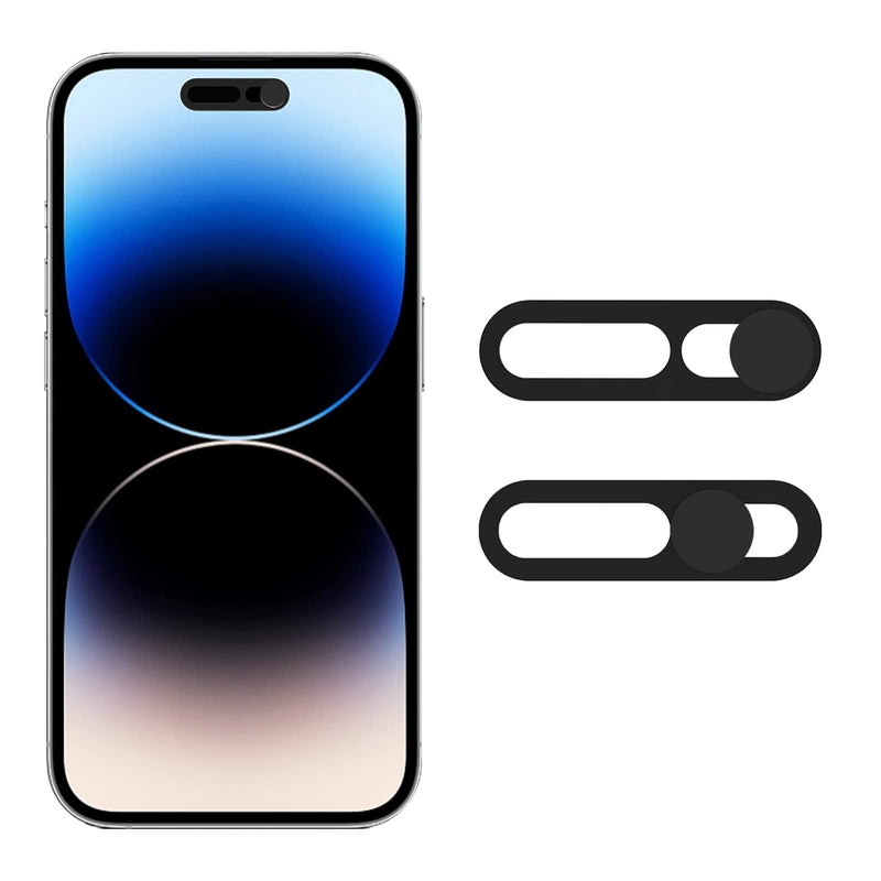 Phone Camera Cover,Webcam Cover Compatible for iPhone 14 Pro, iPhone 14 Pro Max Protect Privacy and Security,Not Affect Facial Recognition（Black） Black 14 Pro /14 Pro Max-Black