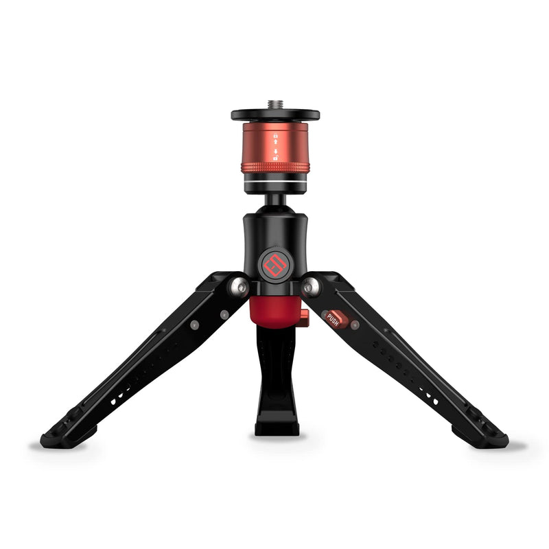 IFOOTAGE Cobra 3 Monopod Base,10" Desktop Mini Tripod,Small Camera Tripod for,Monitor,Phone Holder Clip,Mini Ball Head,LED Flash,1/4"&3/8" Automatic Switching Screw,Load up to 17.64lb/8kg Standard Base Version