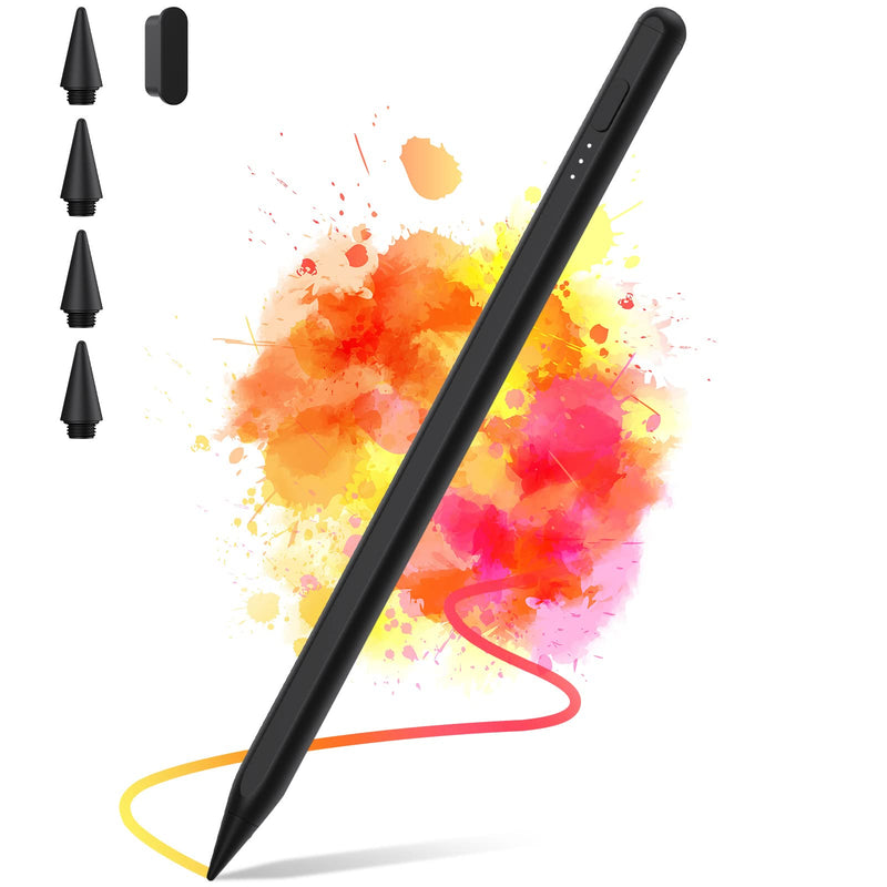 10Mins Fast Charge Stylus Pen for iPad (2018-2023), iPad Pencil 2nd Generation Compatible with Apple iPad Pro 11/12.9 inch, iPad Mini 5/6, iPad Air(5/4/3), iPad (10/9/8/7/6) (Black) Black