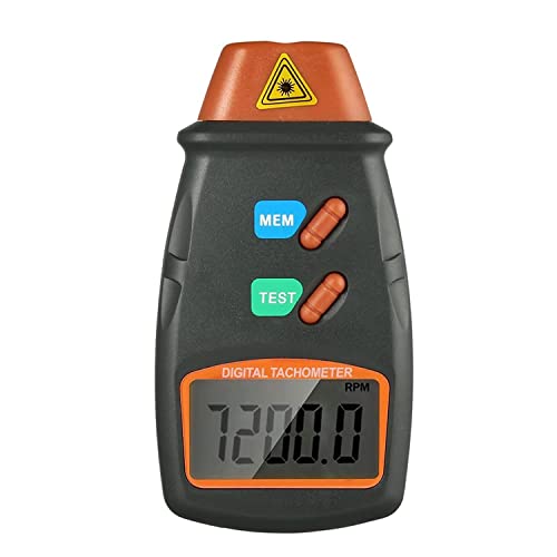 Professional Digital Tachometer Chainsaw Non-Contact Tachometer Laser Tachometer Digital Tachometer Measuring Range 2.5RPM ~ 99.999RPM