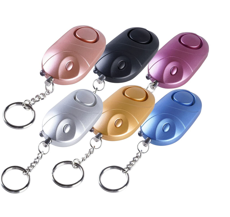 6-Pack Personal Alarms, 140dB Emergency Safety Siren with LED Lights - Women, Kids, and Elders(Multicolored) Multicolored