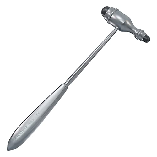 Trömner "Klopp" Reflex Hammer - Metal Handle, Neurological Grip Tip for Stretching and Skin Reflexes, Heavy Hammer Head, Easy Disinfection, Available in Various Colors (Silver) silver