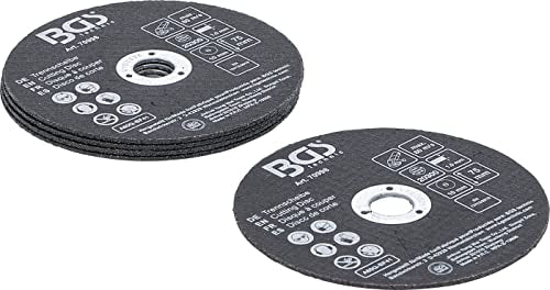 BGS 70998 Cutting Disc Set for Stainless Steel Diameter 75 x 1.0 x 10 mm 5-Piece | Metal separation, body work, vehicle construction, control cabinet construction, max. Operating speed: 80 m/s Cutting disc | for item 70994
