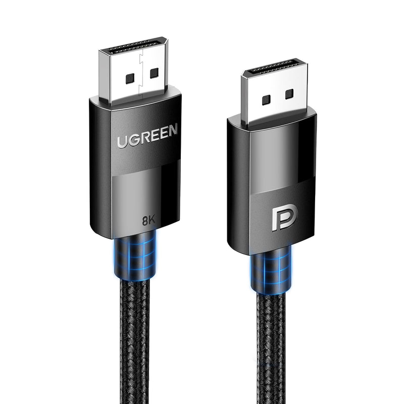 UGREEN 8K DisplayPort Cable 16FT, DP 1.4 Display Port Cable Cord Support 8K@60Hz, 4K@240Hz, FreeSync, G-Sync, HDR, 32.4Gbps for HDTVs, Displays, Monitors, Graphics, PC