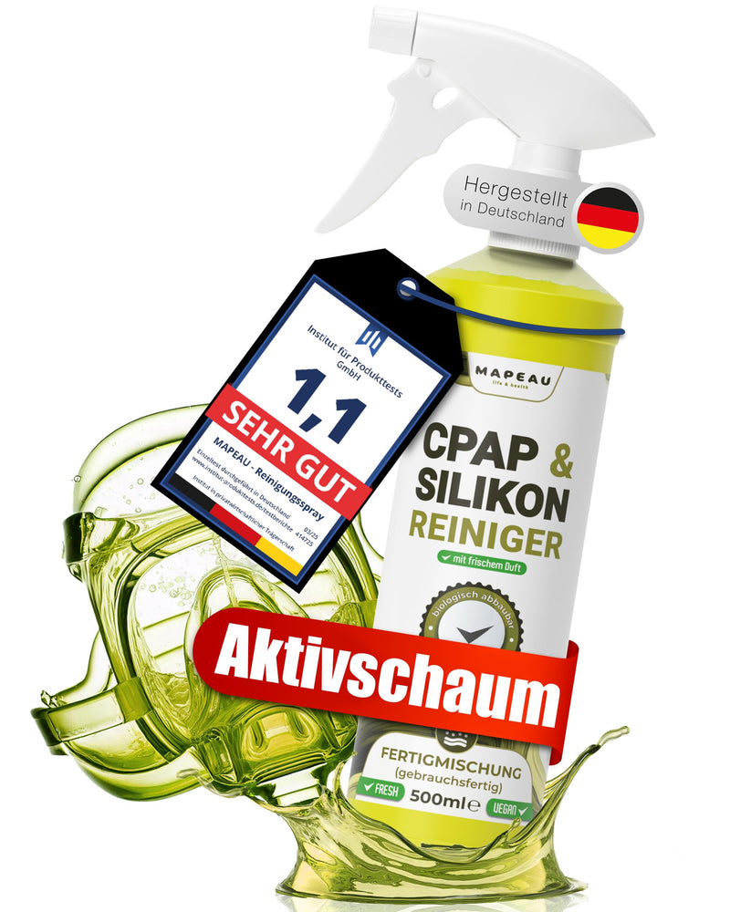Cleaning Spray for CPAP Masks 500 ml CPAP & Silicone Cleaner for Hose, Silicone, Plastic, Mapeau Silicone Cleaner Sprayer Ready Mix (500 ml Sprayer) 500ml Sprüher