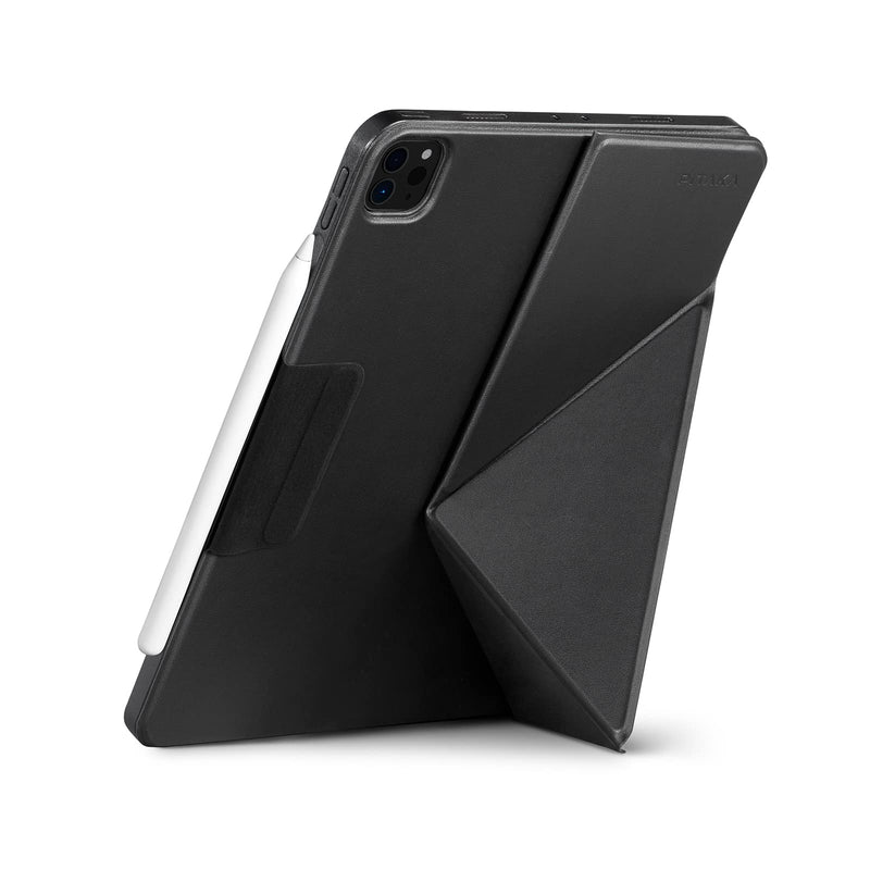 PITAKA iPad Pro 12.9 Case, MagEZ Folio 2 for iPad Pro 12.9, Lightweight, Multi-fold Folio with Hidden Magnetic Apple Pencil Holder, Compatible with MagEZ Case 2/Pro for iPad Pro - Black 12.9" iPad Pro 2022/2021/2020/2018 (3-6th Gen)