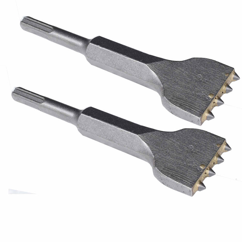 6 1/8 in. x 1 1/2 in. SDS Plus Mortar Raking Chisel, Mortar Joint Removal SDS Plus Chisel Bit, SDS Plus Tuckpointing Tool(Pack of 2)